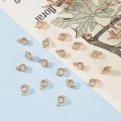 20 шт. звенья из латуни с прозрачным кубическим цирконием&nbsp;KK-GO0001-93