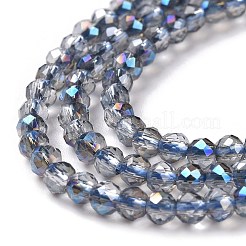 Прозрачные стеклянные бусины гальваническим пряди&nbsp;LS-GLAA-H021-01B-HP01