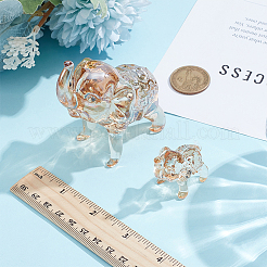 2 шт. 2 стиля украшения в виде слона из натурального кварцевого кристалла&nbsp;DJEW-ME0001-06