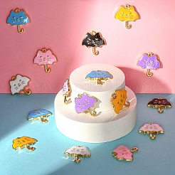 30шт 6 цвета сплава эмалевые подвески&nbsp;ENAM-CJ0002-65