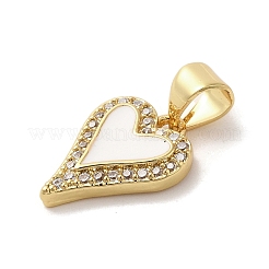 Латунные микропаве прозрачные подвески с фианитом&nbsp;LS-KK-E091-02G