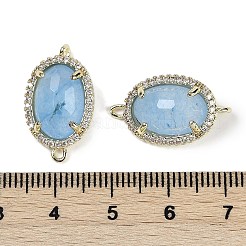 Окрашенный натуральный белый нефрит овальные граненые звенья&nbsp;G-B126-07G-01