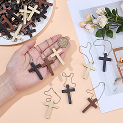 102 шт. подвесные украшения в виде креста из дерева&nbsp;DIY-GO0002-52