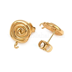 Фурнитура для сережек-гвоздиков из нержавеющей стали 304&nbsp;EJEW-I320-01G