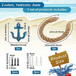 2 комплект 2-х цветных железных крючков-вешалок&nbsp;AJEW-GL0001-75