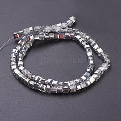 Стеклянные бусины с гальваническим покрытием &nbsp;EGLA-D018-4x4mm-19