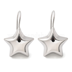 Серьги с подвесками из латуни со звездами&nbsp;EJEW-B132-05P