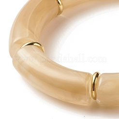 Bracelets extensibles en perles de tube acrylique&nbsp;X-BJEW-JB07774-02