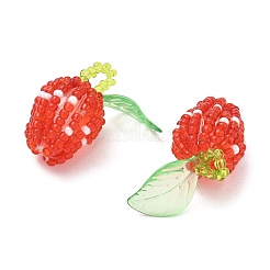 Pendentifs en perles de verre et acrylique&nbsp;GL-CBA84C5-01
