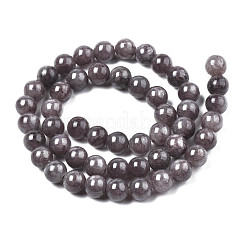 Природные окрашенные желтый нефрит драгоценный камень шарик нити&nbsp;G-R271-6mm-Y23