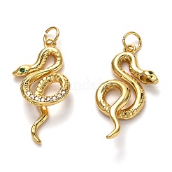 Латунные микропаве прозрачные подвески с фианитом&nbsp;KK-B028-08G