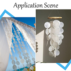 100 шт. подвески-соединители из натурального ракушечного камня Capiz&nbsp;BSHE-SC0001-33