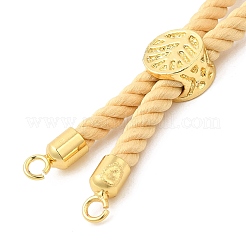 Bracelets en argent avec cordon de nylon torsadé&nbsp;DIY-B066-03G-18