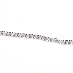 Chaîne gourmette en aluminium&nbsp;CHA-WH0003-01P