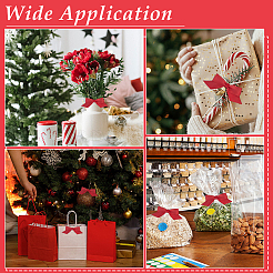 60 шт. полиэстеровый самоклеящийся бант для аксессуаров для упаковки подарочных коробок&nbsp;AJEW-ME0002-34