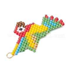 Подвески в виде попугаев из стеклянных бусин&nbsp;PALLOY-MZ00895