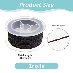 2 рулон полиэстеровых плетеных шнуров&nbsp;OCOR-DC0001-30B