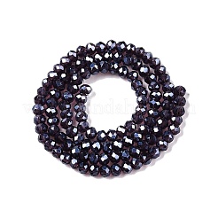 Chapelets de perles en verre électroplaqué&nbsp;EGLA-A044-T3mm-A15