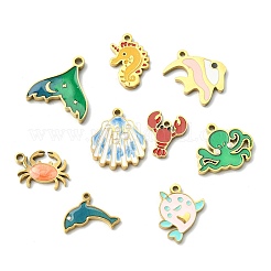 9 шт. 9 стиля эмалевых подвесок из нержавеющей стали 304&nbsp;STAS-CJ0003-25