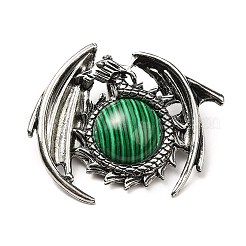 Синтетического малахита подвески&nbsp;G-B033-05AS-17