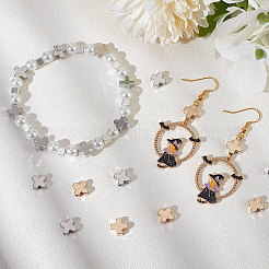 40шт 2 цвета латунные бусины&nbsp;KK-BBC0007-64