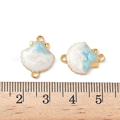 Подвески-шармы в форме ракушки из нержавеющей стали 304 с цветочным узором&nbsp;STAS-H483-10G