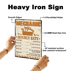 Signe d'étain en métal vintage&nbsp;AJEW-WH0436-218