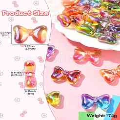 30 шт. непрозрачные акриловые бусины градиентного цвета&nbsp;OACR-CJ0002-28