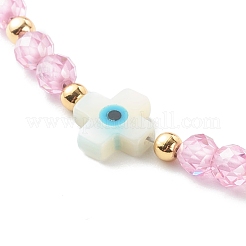 Bracelets coulissants en fil de nylon avec perles de zircone cubique réglables&nbsp;BJEW-JB06366-02