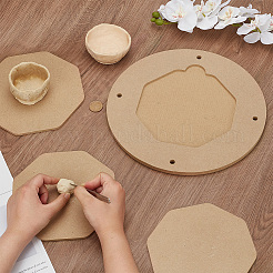 Tragbare Ton-Keilplatte aus mitteldichter Faserplatte (MDF) mit integrierter Konstruktion&nbsp;AJEW-WH0270-255