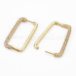 Orecchini a cerchio rettangolari per ragazze donne&nbsp;EJEW-N099-001LG-NF