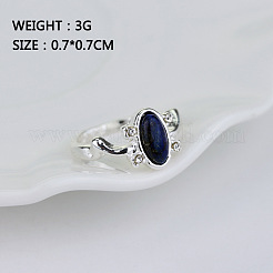 Legierung mit natürlichen Lapislazuli-Fingerringen&nbsp;FS-WGF3EDB-03