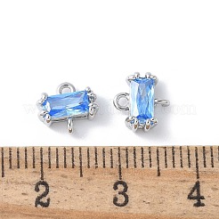 Colgantes de conector de circonita cúbica pavé de latón&nbsp;KK-F892-53P-03