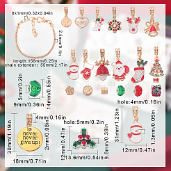 Kit de fabrication de bracelets européens bricolage thème de noël&nbsp;DIY-WH0308-349