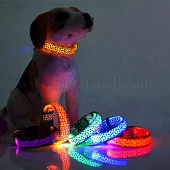 Collar de perro led de poliéster ajustable&nbsp;MP-H001-A14