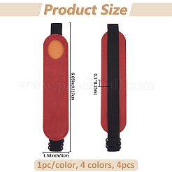 4 шт. 4-цветный чехол из искусственной кожи для ручки&nbsp;AJEW-FH0006-39