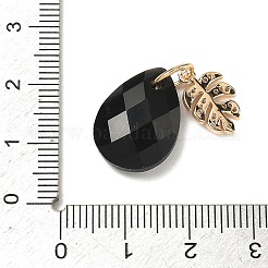 Anhänger aus natürlichem schwarzem Onyx (gefärbt und erhitzt)&nbsp;G-K422-02KCG-01