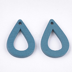 Pendentifs en bois de peuplier peint&nbsp;WOOD-T021-08J