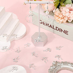 8 пара латунных подвесок с микропаве из прозрачных кубических цирконий&nbsp;KK-SC0006-23