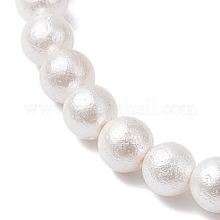 Браслеты из круглых бусин с ракушками и жемчугом для женщин&nbsp;BJEW-JB11806