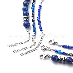 3шт 3 стиля лэмпворк кулон ожерелья сглаза комплект&nbsp;NJEW-JN04016