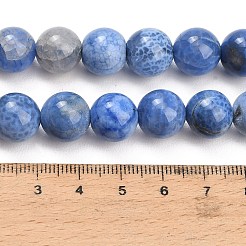 Brins de perles d'agate craquelée au feu naturel (teintes et chauffées)&nbsp;G-K425-A04-12mm