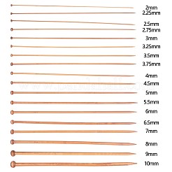 Karbonisieren Bambus Stricknadeln gesetzt&nbsp;TOOL-WH0016-16
