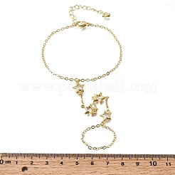Messing-Armbänder mit Mikropflaster und Zirkonia&nbsp;BJEW-C156-01G-05