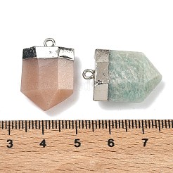 Natürliche gemischte Edelstein spitzen Anhänger&nbsp;G-M431-05P