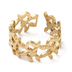 6 шт. набор из 6 колец-манжет из нержавеющей стали 304 в виде бабочки RJEW-P092-02G-M