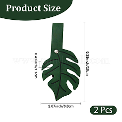 2 шт. зажимы для кардигана из искусственной кожи с листьями&nbsp;JEWB-CL0001-01A