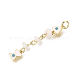 Pendentifs en éclats de pierres précieuses naturelles et synthétiques mélangées&nbsp;GG-CBA3401-02G