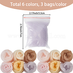 18 шт. 6-х цветная шерстяная ровница своими руками&nbsp;DIY-SP0005-70A