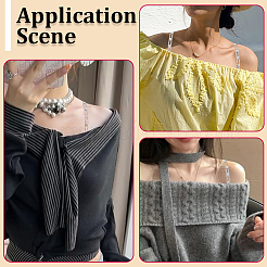 Нескользящие бретельки бюстгальтера со стразами из сплава&nbsp;AJEW-WH20054-199A